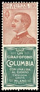 1923 - 30 cent. Columbia (9), nuovo, gomma ... 