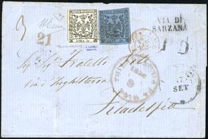 1858 - 1 lira bianco, varietà punto molto ... 