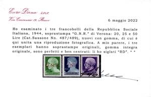 1944 - Soprastampati G.N.R. ... 