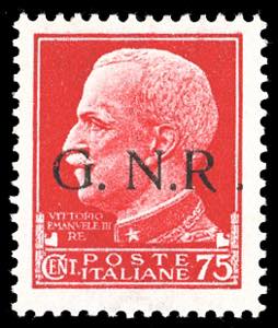1943 - 75 cent. soprastampa G.N.R. del I ... 