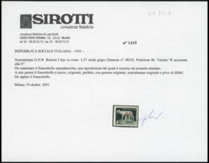 1943 - 2,55 lire soprastampa ... 