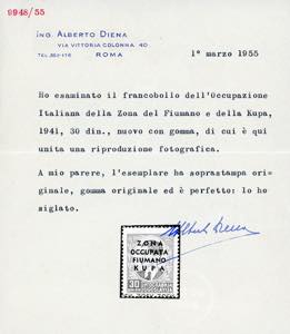 1943 - 15 cent. soprastampa G.N.R. ... 