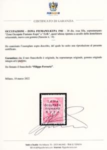 1943 - 15 cent. soprastampa G.N.R. ... 