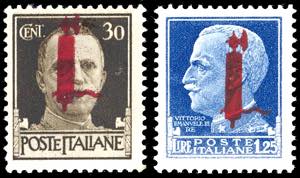 1944 - 30 cent. e 1,25 lire, soprastampa ... 