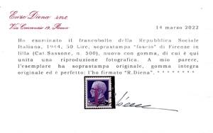1944 - 50 lire soprastampa fascio ... 
