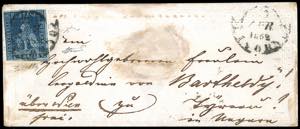 TOSCANA-SLOVACCHIA 1852 - 6 crazie azzurro ... 