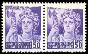 1944 - 50 cent. Monumenti Distrutti, coppia ... 