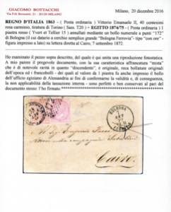REGNO DITALIA-EGITTO 1872 - 40 ... 
