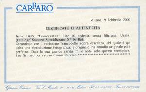 1945 - 10 lire ardesia ... 