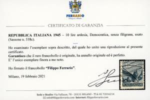 1945 - 10 lire ardesia ... 