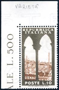 1953 - 10 lire Turistica, senza la stampa ... 