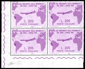 1961 - 205 lire Gronchi rosa (921), blocco ... 