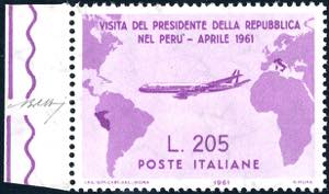 1961 - 205 lire Gronchi rosa (921), bordo di ... 