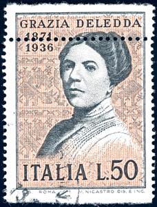 1971 - 50 lire Deledda, dentellatura ... 