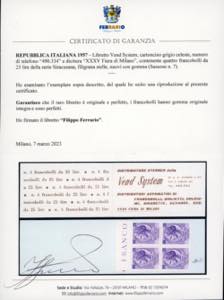 1957 - Libretto Vend System, XXXV ... 