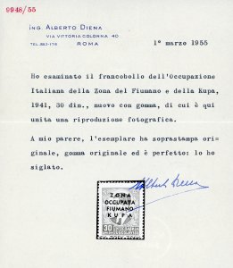 ZONA FIUMANO KUPA 1941 - 30 din. ... 