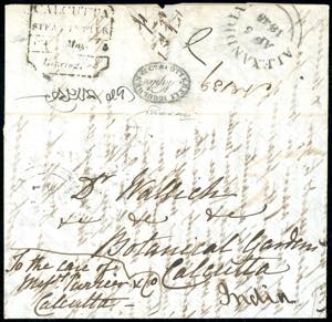 NAPOLI-INDIA 1845 - Lettera prefilatelica da ... 