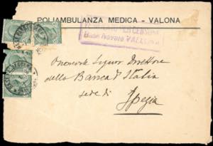 VALONA 1918 - 5 cent. leoni (81), quattro ... 
