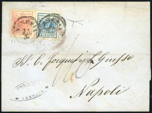 1856 - 15 cent. e 45 cent. (6h,12), ... 