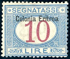 SEGNATASSE 1903 - 10 lire azzurro e ... 