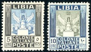 1937 - 5 lire, 10 lire Pittorica, dent. 11 ... 