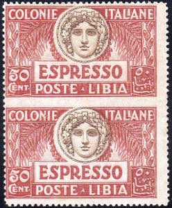 ESPRESSI 1921 - 50 cent., coppia verticale ... 