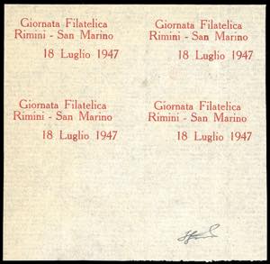 1947 - Giornata Filatelica Rimini - San ... 