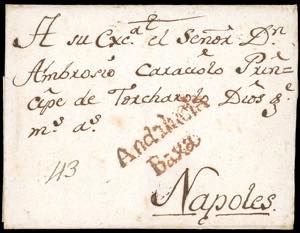 NAPOLI-SPAGNA 1789 - Lettera prefilatelica ... 