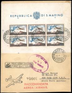 1951 - 1.000 lire Bandierone, foglietto ... 