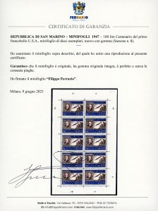 MINIFOGLIO 1947 - 100 lire ... 