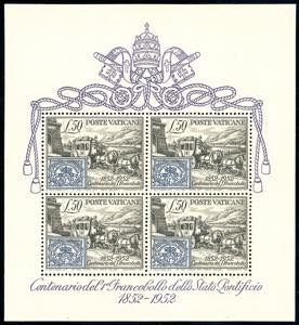 1952 - 50 lire Centenario francobolli ... 
