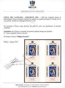1994 - 4.000 lire Cappella Sistina ... 