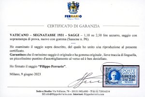 SAGGI 1931 - 1,10 su 2,50 lire ... 