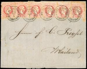 AUSTRIA 1868 - 5 kr. rosso (34), stampa ... 