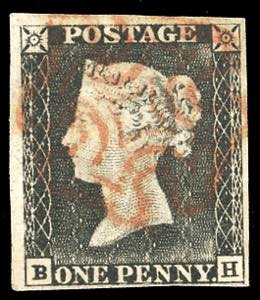 GRAN BRETAGNA 1840 - 1 p. Penny Black, ... 