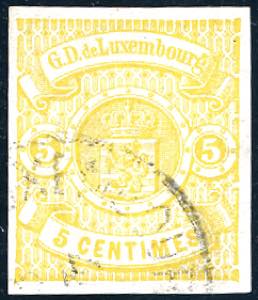 LUSSEMBURGO 1874 - 5 cent. Stemma, non ... 
