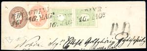 1861 - 10 soldi bruno rosso, testata di ... 