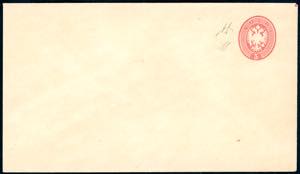 1863 - 5 soldi rosa carminio, busta postale ... 