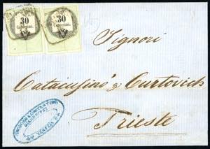 1855 - 30 cent., marca da bollo tipografica ... 