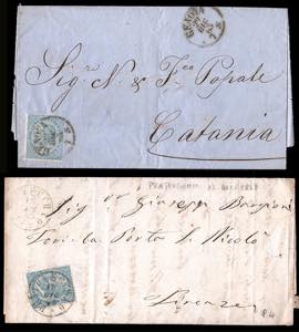 REGNO DITALIA 1863 - Otto lettere ... 