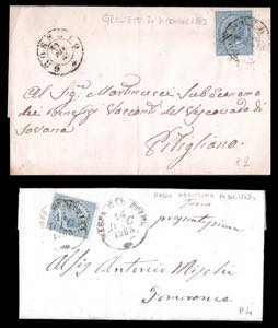 REGNO DITALIA 1863 - Otto lettere ... 