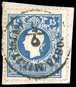 1859 - 15 soldi azzurro I tipo (32), ... 