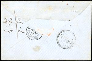 1859 - Busta non affrancata da ... 