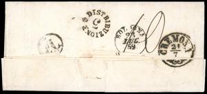 1859 - Lettera con porto pagato in ... 