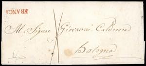 1859 - Lettera con porto pagato in contanti ... 