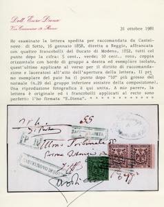 1858 - 10 cent. rosa, coppia ... 