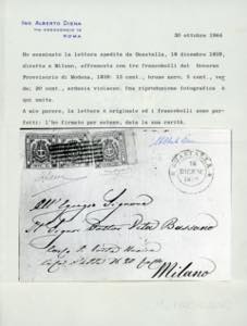 1859 - 15 cent. bruno scuro, 5 ... 