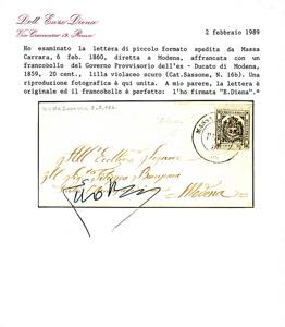 1860 - 20 cent. lilla violaceo ... 