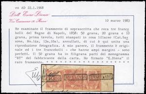 1858 - 50 grana rosa lillaceo, ... 