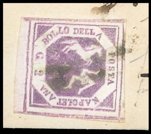 1860 - 2 grana violetto, falso per ... 